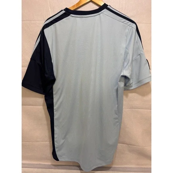 Sporting Kansas City 2013 MLS Adidas Soccer Jersey Climacool Two Tone Blue Large - Picture 2 of 7